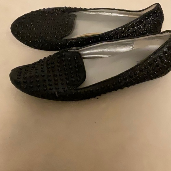 Wanted Black Textured Loafers Flats - Picture 6 of 10